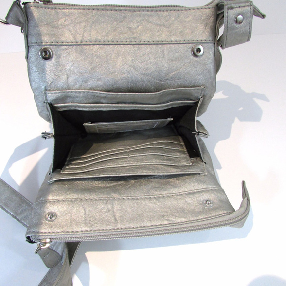 ROSETTI Silver Crossbody Organizer Handbag - Picture 5 of 7